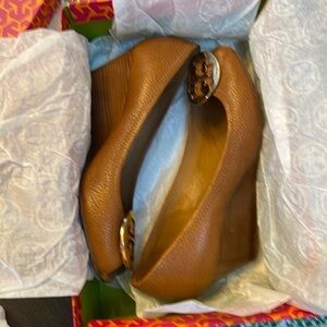 Tory Burch wedge peep toe Sally 2 shoes
